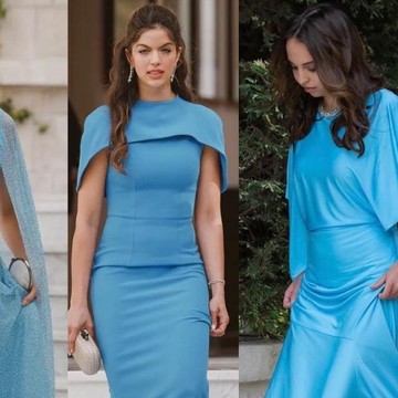 Intip Deretan Gaya Putri Kerajaan dengan Dress Biru di Pernikahan Pangeran Hussein dan Rajwa Al Saif di Yordania