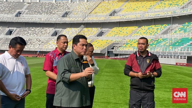 Ketua Umum PSSI Erick Thohir buka-bukaan soal alasan pembukaan atau opening ceremony Piala Dunia U-17 2023 digelar di Stadion Gelora Bung Tomo (GBT), Surabaya.