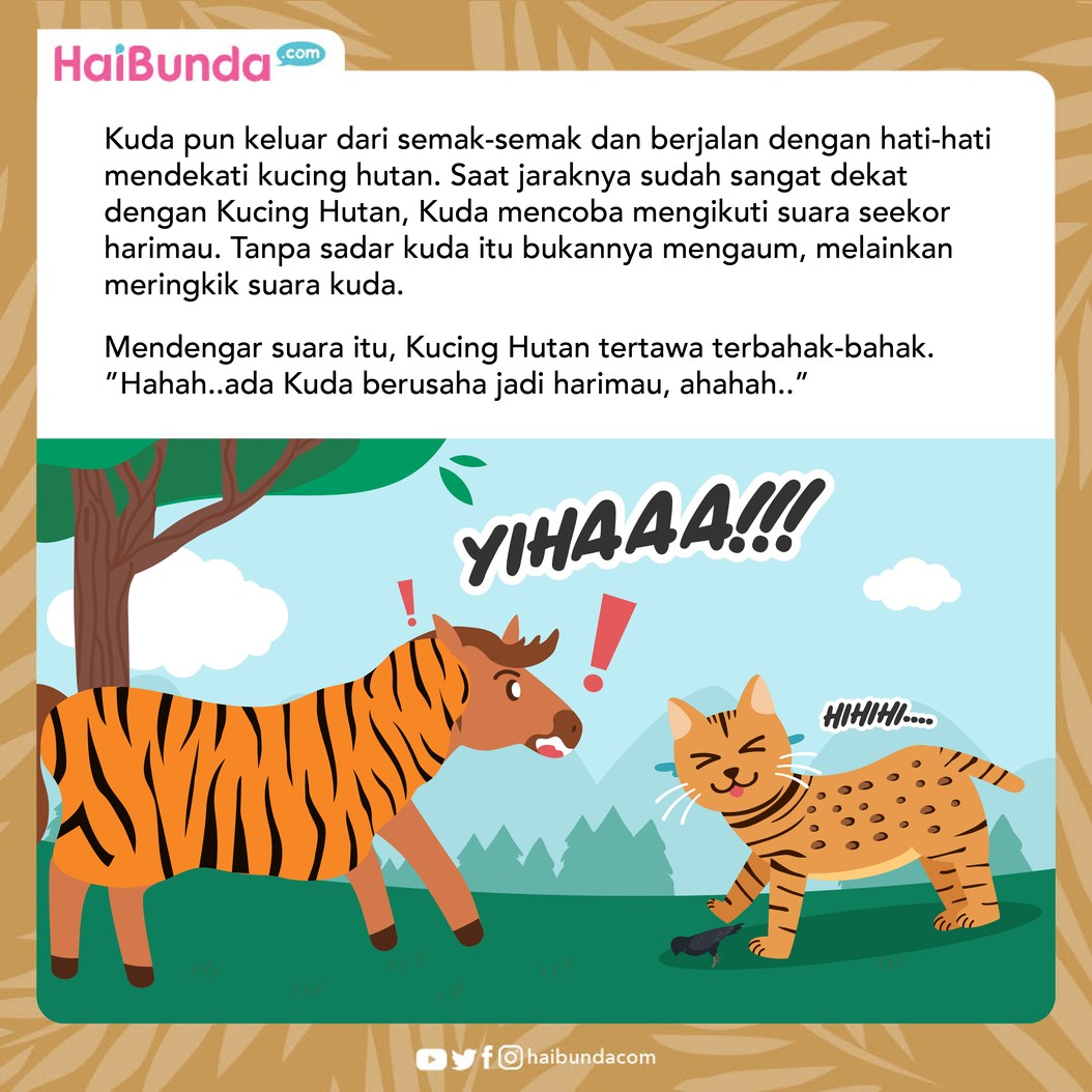Suatu hari, seekor kuda menemukan kulit harimau yang ditinggalkan pemburu. Ia pun jadi iseng memakainya dan mulai menakut-nakuti bintang lain. Apakah berjasil?