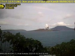 Anak Krakatau Erupsi, Semburkan Abu Setinggi 500 Meter