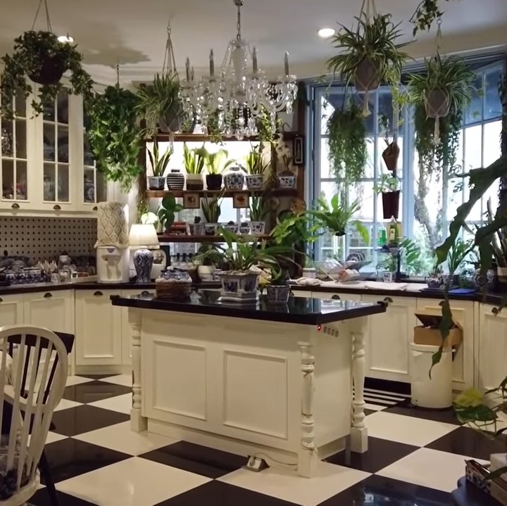 <p>Dengan lincah, wanita berusia 51 tahun ini menaruh pot tanaman satu per satu ke atas rak dapur. "Saya lagi sibuk menata, karena saya enggak bisa diam jadi rumahnya diobrak-abrik," ucap Yuni Shara. (Foto: YouTube Yuni Shara Channel)</p>