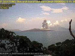 Gunung Anak Krakatau Erupsi Lagi, Semburkan Abu Setinggi 1 Km