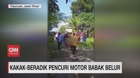VIDEO: Kakak-Beradik Pencuri Motor Babak Belur