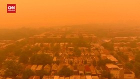 VIDEO: Penampakan Langit New York Akibat Kebakaran Hutan Kanada