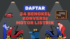 INFOGRAFIS: Daftar 24 Lokasi Bengkel Konversi Motor Listrik