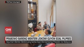 VIDEO: Prabowo Bareng Menteri Jokowi Guyon Soal Pilpres