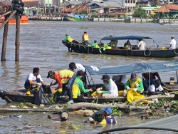 3 Ton Sampah Diangkut dari Sungai Musi, Ini Kata DLHK Palembang