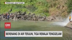 VIDEO: Berenang di Air Terjun, Tiga Remaja Tenggelam