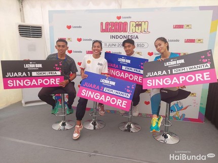5 Potret Keseruan Lazada Run 2023, Pemenang Dikirim ke Singapura