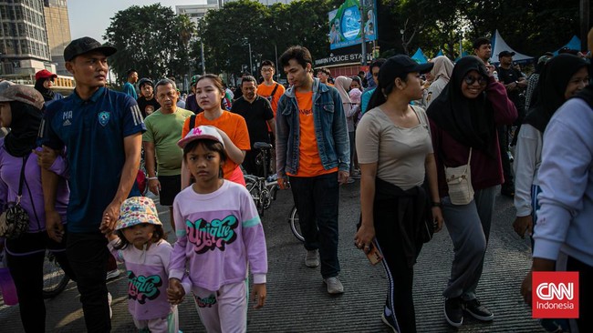 FOTO: Suasana Car Free Day Usai Pemerintah Cabut Aturan Wajib Masker
