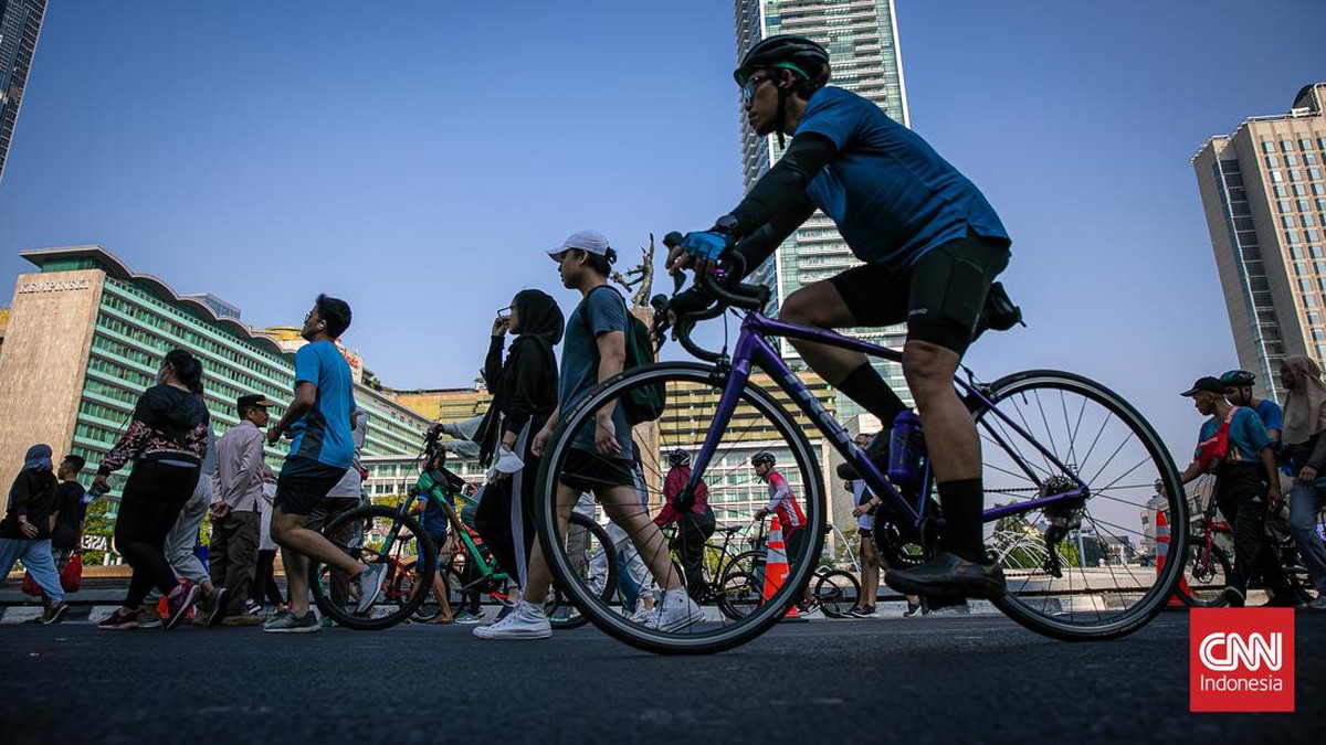 FOTO: Suasana Car Free Day Usai Pemerintah Cabut Aturan Wajib Masker