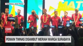 VIDEO: Pemain Timnas Disambut Meriah Warga Surabaya