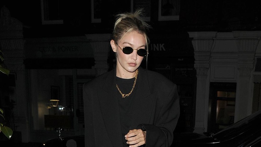 LONDON, UNITED KINGDOM - JUNE 6: Gigi Hadid is seen arriving at the Chiltern Firehouse on June 6, 2023 in London, United Kingdom. (Photo by MEGA/GC Images)