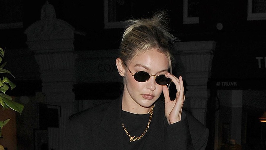 LONDON, UNITED KINGDOM - JUNE 6: Gigi Hadid is seen arriving at the Chiltern Firehouse on June 6, 2023 in London, United Kingdom. (Photo by MEGA/GC Images)