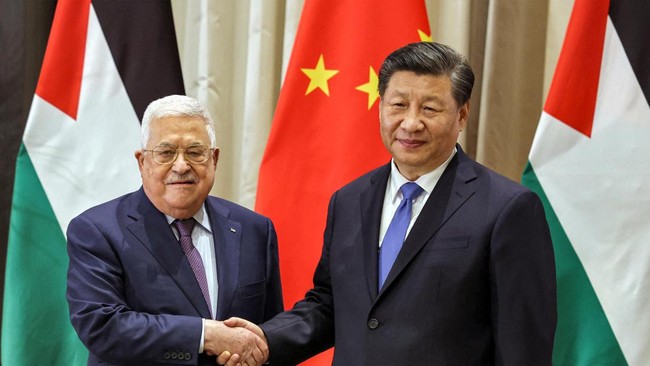 China-Palestina makin mesra, Beijing menilai Palestina merupakan "teman lama dan teman baik" rakyat Tiongkok.