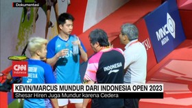 VIDEO: Tumit Cidera, Kevin/Marcus Mundur dari Indonesia Open 2023