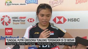 VIDEO: Tunggal Putri Gregoria Tunjung Tersingkir di 32 Besar