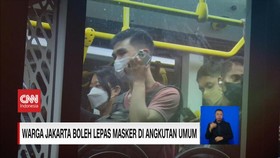 VIDEO: Warga Jakarta Boleh Lepas Masker di Angkutan Umum