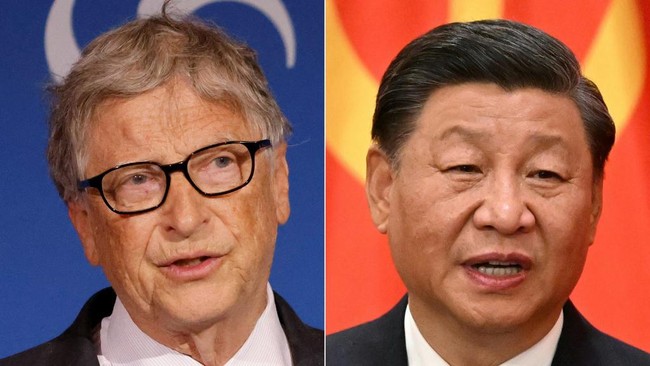 Presiden China, Xi Jinping, bertemu dengan 'kawan lama'-nya yang merupakan bos Microsoft, Bill Gates, di Beijing pada hari ini, Jumat (16/6).