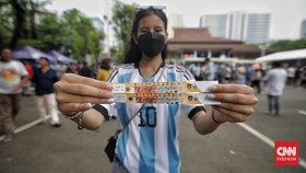 FOTO: Euforia Timnas Indonesia vs Argentina Mulai Terasa