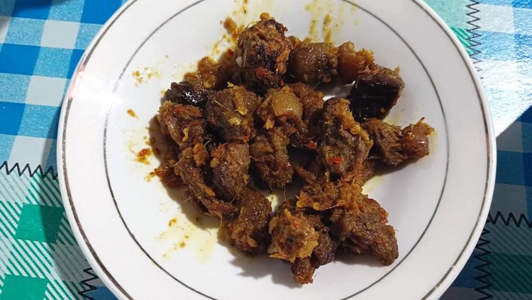 a dish of spicy Rica-rica seasoning using dog meat, in West Kutai, East Kalimantan