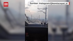 VIDEO: Kecepatan Kereta Cepat Jakarta-Bandung Tembus 300 Km/Jam