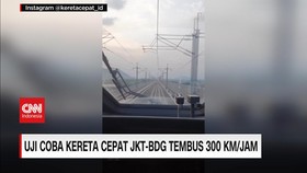 VIDEO: Uji Coba Kereta Cepat Jakarta-Bandung Tembus 300 kmjam