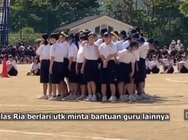 img-title Viral Video Para Siswa dan Guru di Jepang Lindungi Siswi Muslim yang Pingsan