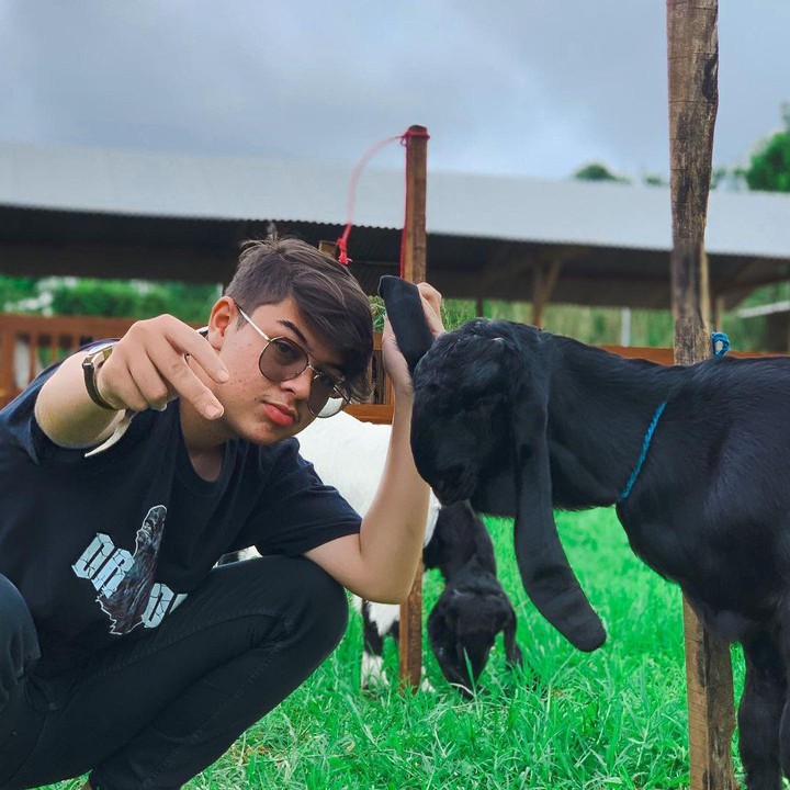 <p>Hal itu bisa diketahui langsung dari beberapa potret yang dia unggah di media sosialnya. Baim kerap mengunggah bersama kambing-kambing miliknya di peternakan. Wah, keren sekali, ya, Bunda. (Foto: Instagram@drgoat.livestock)</p>