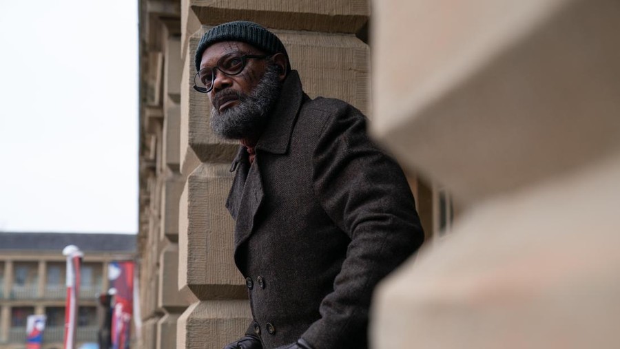 SECRET INVASION Samuel L. Jackson as Nick Fury in Marvel Studios' SECRET INVASION, exclusively on Disney+. Photo by Gareth Gatrell. © 2023 MARVEL.