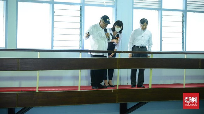 Kaisar Naruhito dari Jepang disebut terkagum saat mengunjungi Balai Teknik Sabo Direktorat Jenderal Sumber Daya Air Kementerian PUPR di Depok, Sleman, DIY.