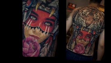 Gambar Ini Dipilih Untuk Timpa Tato Wajah Syahnaz di Punggung Rendy Kjaernett