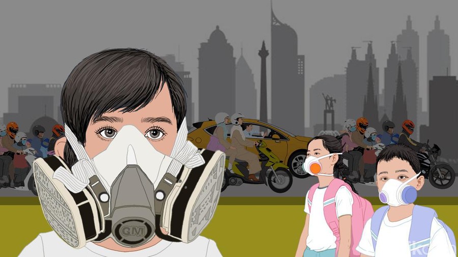 Polusi Udara Ilustrasi polusi udara Jakarta