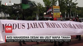 VIDEO: Aksi Mahasiswa Desak MA Usut Mafia Tanah di Makassar