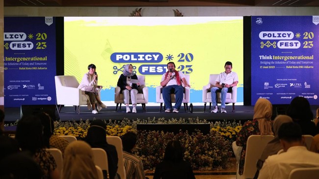 Pemprov DKI Jakarta menggelar Policy Fest 2023 yang mengundang berbagai pihak untuk berdiskusi mengenai berbagai isu perkotaan.