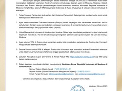 KBRI Moskow Imbau WNI di 2 Kota Rusia Ini Tak Keluar Rumah