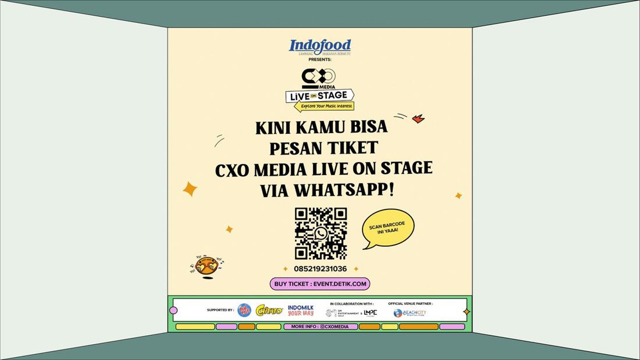 Tiket CXO Media Live on Stage Bisa Dibeli via WhatsApp
