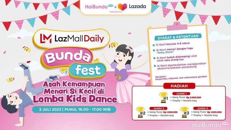 Lomba Kids Dance LazMall Daily Bunda Fest 2023