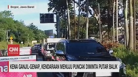 VIDEO: Kena Ganjil-Genap, Kendaraan Menuju Puncak Diputar Balik