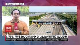 VIDEO: Situasi Ruas Tol Cikampek di Libur Panjang Iduladha