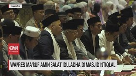VIDEO: Wapres Ma'ruf Amin Salat Iduladha di Istiqlal