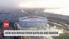 VIDEO: Jokowi Ingin Renovasi Stadion Buatan Era Anies Baswedan