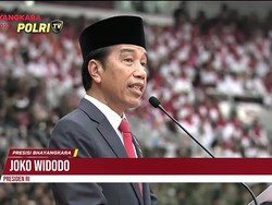 Pidato Lengkap Presiden Jokowi di Hari Bhayangkara Ke-77