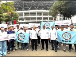 KSPSI Ikut Ramaikan Hari Bhayangkara ke-77 di GBK: Hidup Polri, Hidup Buruh!