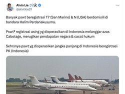 Viral Pesawat Asing Parkir-Beroperasi di Indonesia, Eks Menteri Susi Ikut Bersuara