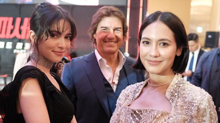 Bertemu Tom Cruise, Pevita Pearce Tampil Paripurna di Premier Film Mission Impossible - Dead Reckoning Part One