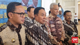 Ganjar Hadiri HUT Purnawirawan Polri di Gedung Tribrata, Kapolri Absen