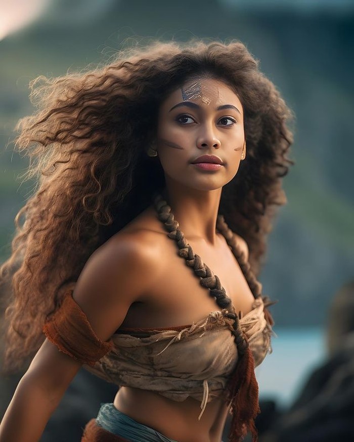 Potret penyanyi keturunan Manado-Arab ini re-create dari foto-foto film animasi Moana, warganet menyebut Novia Bachmid sebagai Moana Indonesia /Foto:instagram.com/noviabachmid