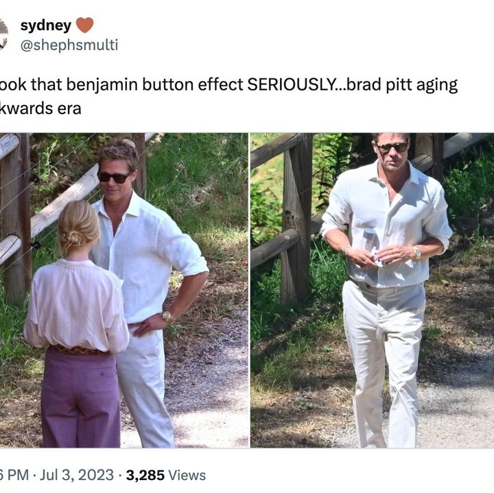 <p>Misalnya saja pada salah satu pernyataan netizen berikut ini. Ia berbicara soal penampilannya ketika muda dan menurutnya bintang film <em>Mr. & Mrs. Smith</em> ini awet muda. Bagaimana perndapat Bunda? (Foto: Twitter @shephsmulti)<br /><br /></p>