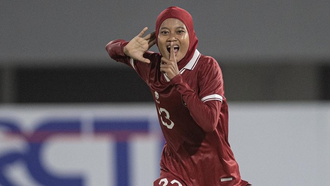 Top skor Piala AFF Wanita U-19 Ayunda Dwi Anggraini kaget jadi supersub haus gol di sayap kanan Timnas Putri Indonesia Putri di Piala AFF Wanita U-19 2023.